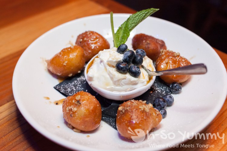 Loukoumades (greek donut) at Meze Greek Fusion in San Diego Loukoumades (greek donut) at Meze Greek Fusion in San Diego
