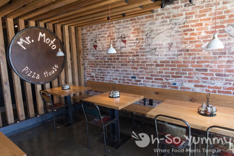 side dining area of Mr Moto Pizza in Point Loma side dining area of Mr Moto Pizza in Point Loma