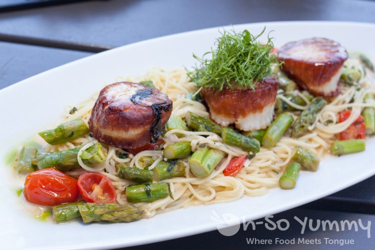 seared Maine diver scallops at Nick and G's in Rancho Santa Fe, California seared Maine diver scallops at Nick and G's in Rancho Santa Fe, California