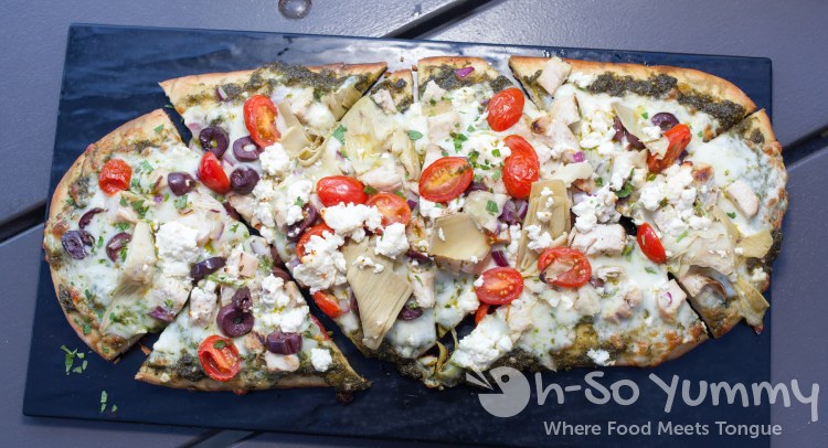 Mediterranean flatbread at Nick and G's in Rancho Santa Fe, California Mediterranean flatbread at Nick and G's in Rancho Santa Fe, California