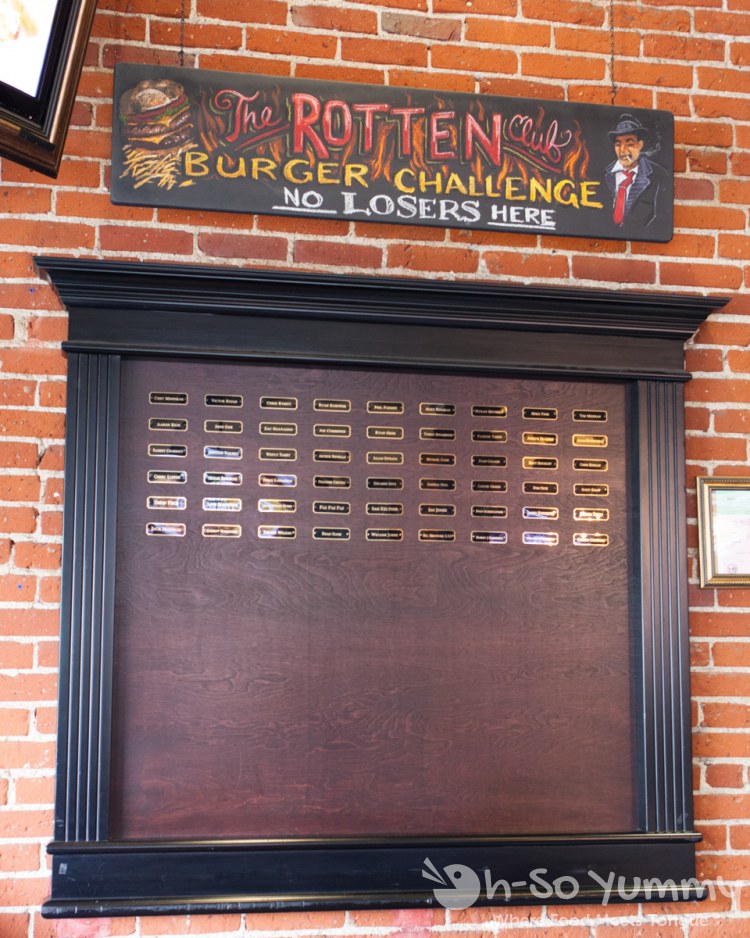 ultimate burger challenge wall at Nicky Rottens in Coronado California ultimate burger challenge wall at Nicky Rottens in Coronado California