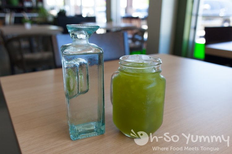 lemongrass tea and syrup at Nok Thai in San Diego lemongrass tea and syrup at Nok Thai in San Diego