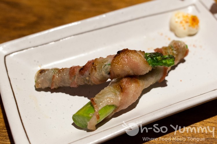 asparagus yakitori at Nozomi Sushi asparagus yakitori at Nozomi Sushi