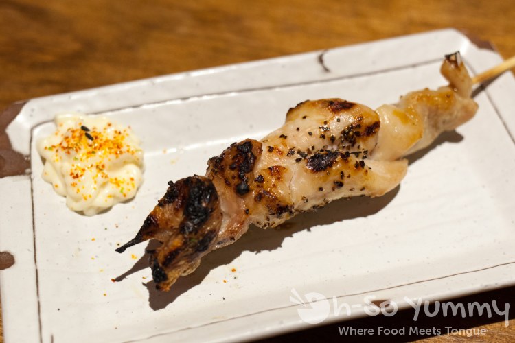 chicken skewer yakitori at Nozomi Sushi chicken skewer yakitori at Nozomi Sushi