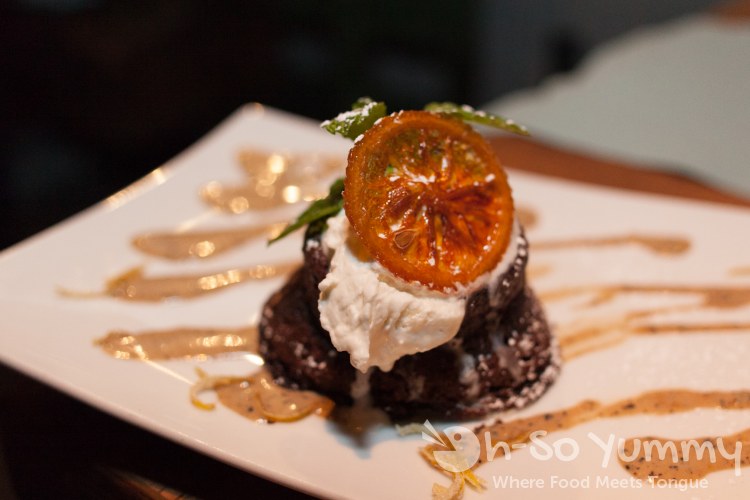 Bittersweet Chocolate Cake at OB Warehouse in San Diego Bittersweet Chocolate Cake at OB Warehouse in San Diego