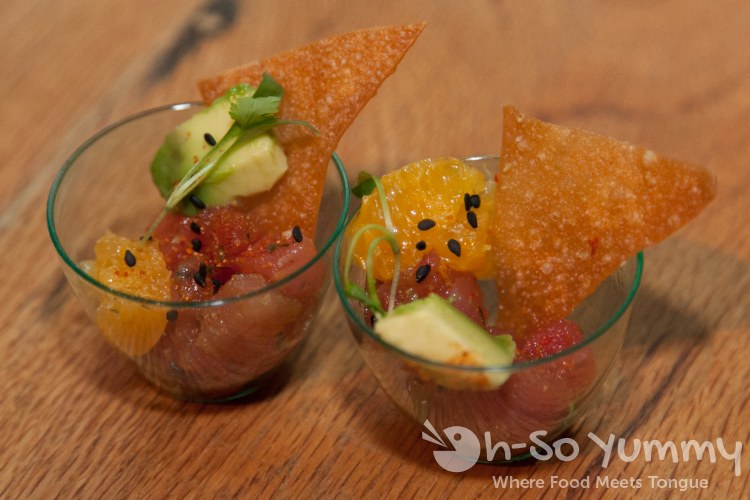 Ahi Tartare at OB Warehouse in San Diego, CA Ahi Tartare at OB Warehouse in San Diego, CA