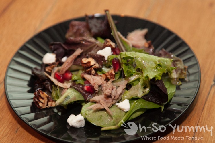 Pomegranite Mixed Greens Salad at OB Warehouse in San Diego, CA Pomegranite Mixed Greens Salad at OB Warehouse in San Diego, CA