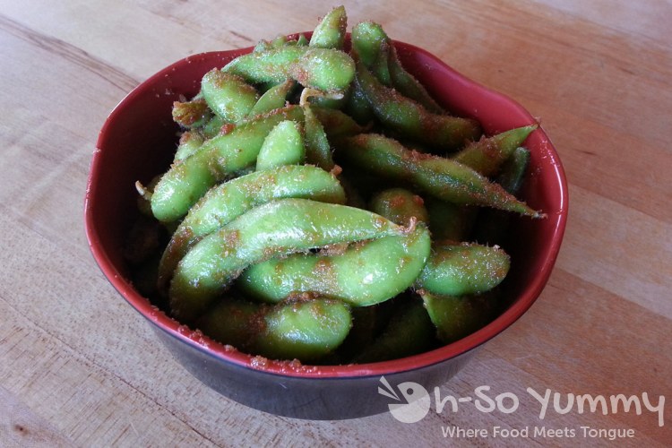Oki Ton Japanese Bistro - garlic flavored edamame Oki Ton Japanese Bistro - garlic flavored edamame
