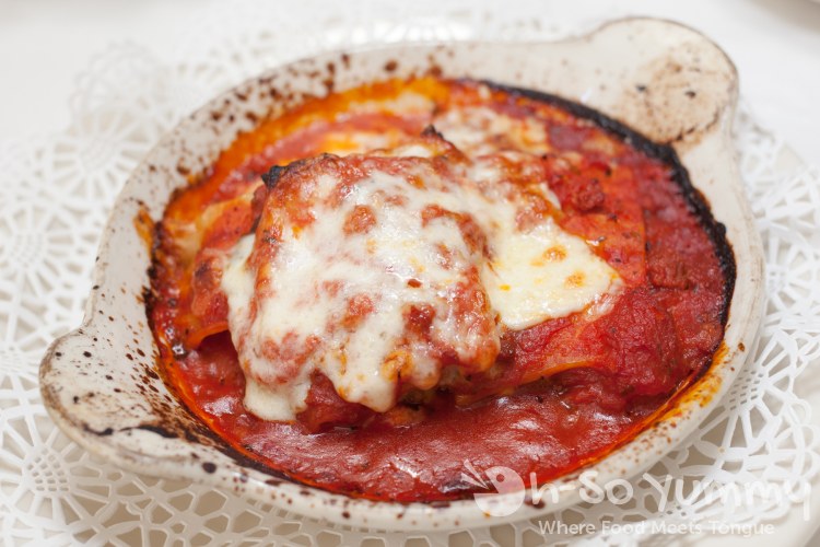 meat lasagna at Old Venice restaurant in San Diego meat lasagna at Old Venice restaurant in San Diego