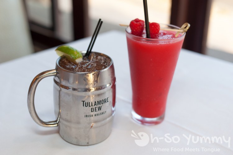irish mule and raspberry freeze at Pacifica Del Mar seafood restaurant irish mule and raspberry freeze at Pacifica Del Mar seafood restaurant