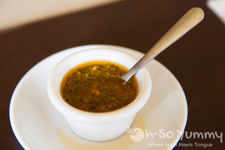 chimichurri sauce at Pampas Argentine Grill chimichurri sauce at Pampas Argentine Grill
