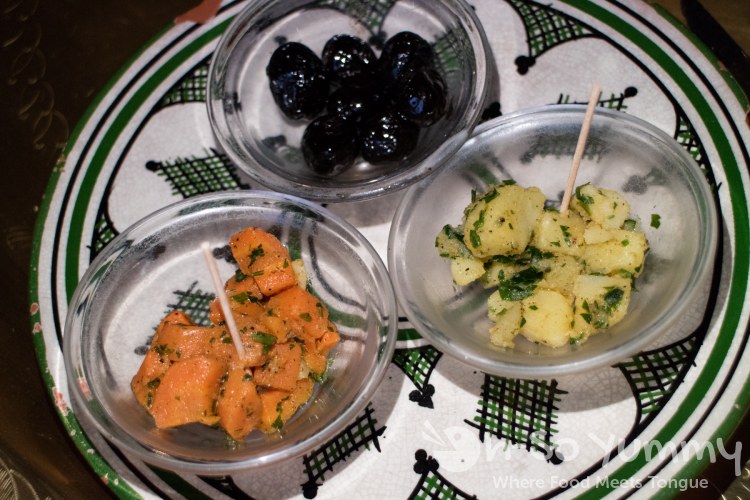appetizers at Le Sirocco Moroccan restaurant in Paris France appetizers at Le Sirocco Moroccan restaurant in Paris France