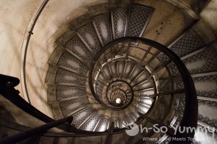 Arc de Triomphe staircase in Paris France Arc de Triomphe staircase in Paris France