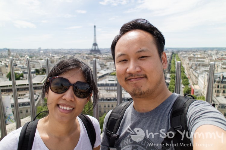 view of the Eiffel Tower from Arc de Triomphe in Paris France view of the Eiffel Tower from Arc de Triomphe in Paris France