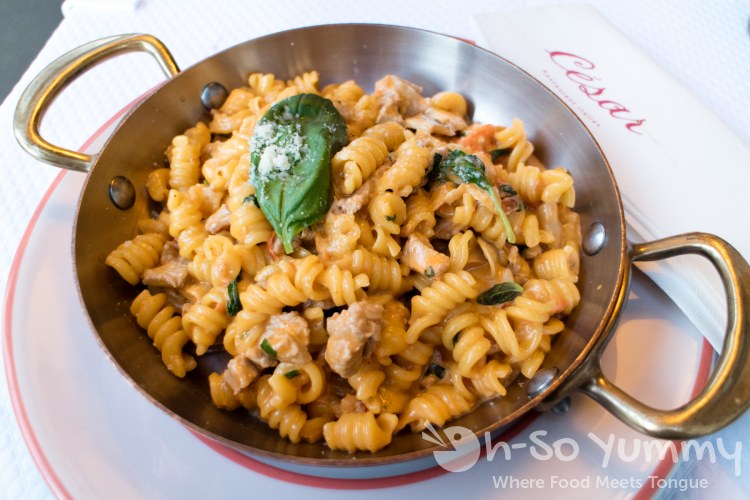 fusilli vitello at Pizza Cesar in Paris France fusilli vitello at Pizza Cesar in Paris France