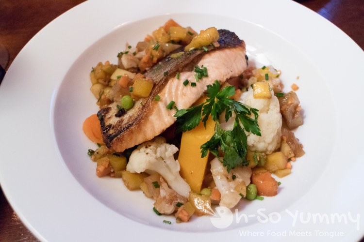 Salmon at La Coincidence in Paris France Salmon at La Coincidence in Paris France