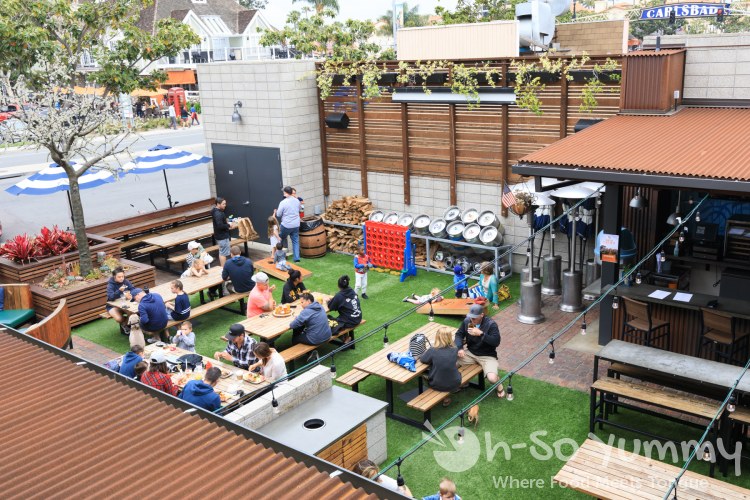 upstairs view of the outdoor patio at Park 101 in Carlsbad CA upstairs view of the outdoor patio at Park 101 in Carlsbad CA