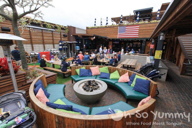 large outdoor patio plus lawn games at Park 101 in Carlsbad CA large outdoor patio plus lawn games at Park 101 in Carlsbad CA