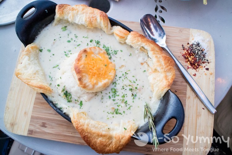 chicken pot pie at Queenstown Public House in San Diego chicken pot pie at Queenstown Public House in San Diego