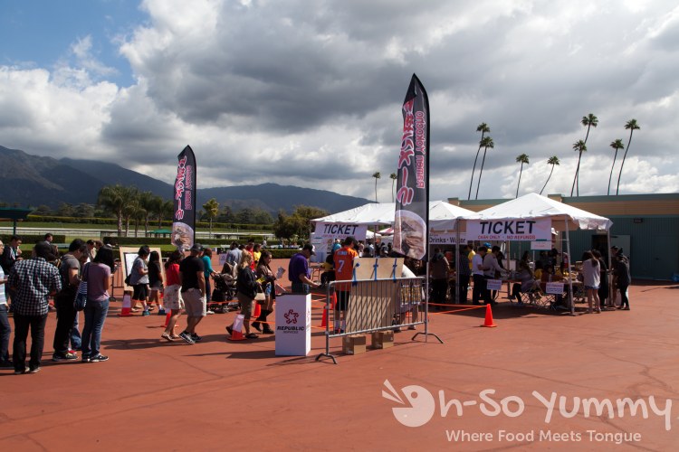 Ramen Yokocho 2014 - ticket lines early in the day Ramen Yokocho 2014 - ticket lines early in the day