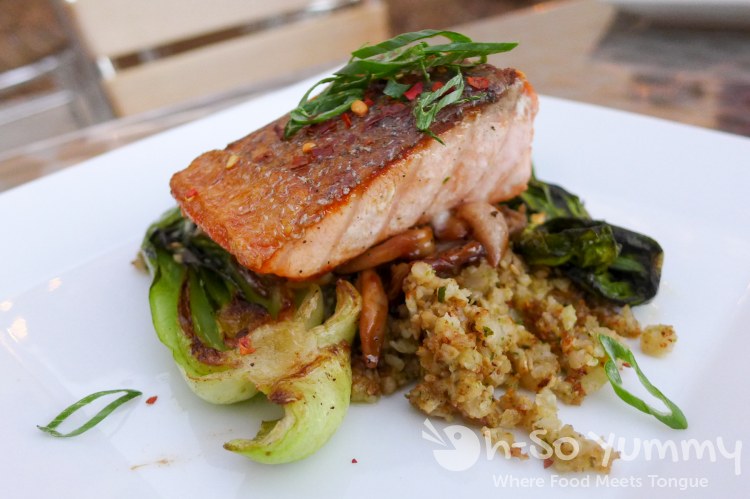 Crispy Salmon at Red Card Cafe Crispy Salmon at Red Card Cafe