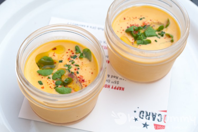 gazpacho at Red Card Cafe in San Diego California gazpacho at Red Card Cafe in San Diego California