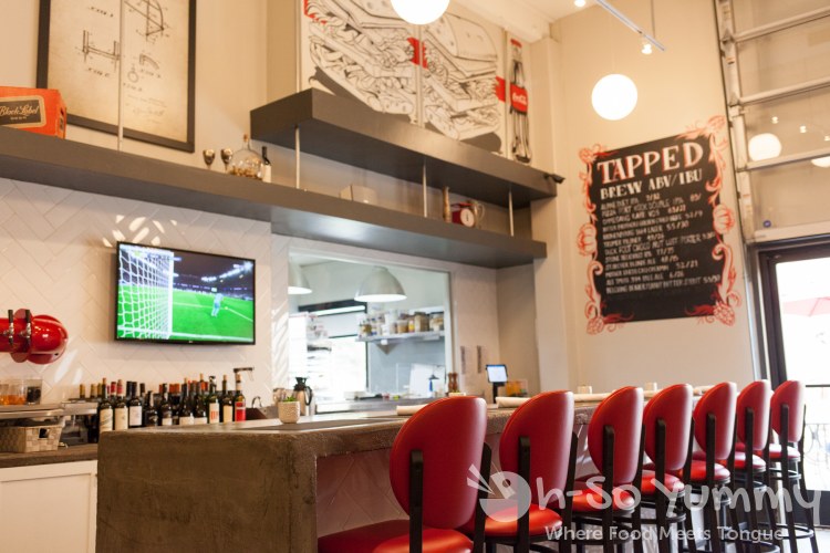 bar seating at Red Card Cafe in San Diego California bar seating at Red Card Cafe in San Diego California