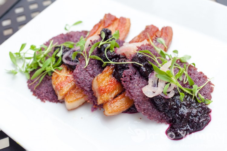 pork belly at Red Card Cafe in San Diego California pork belly at Red Card Cafe in San Diego California