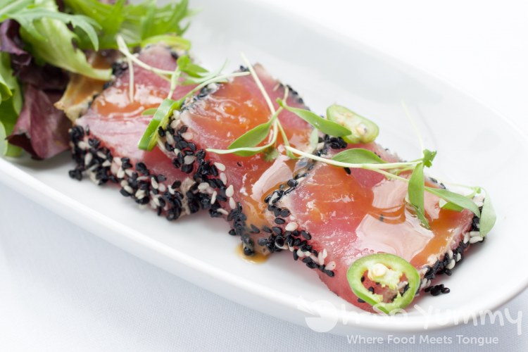 seared tuna at Romesco Mexiterranean Cocina in San Diego seared tuna at Romesco Mexiterranean Cocina in San Diego