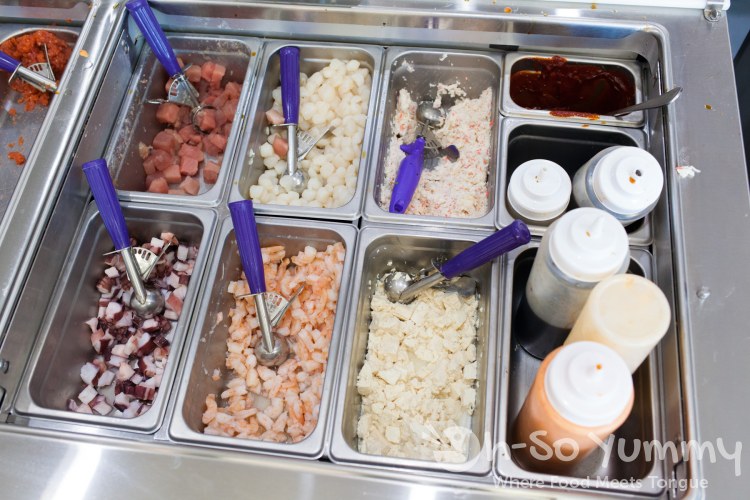 ingredient options at San Diego Poke Co ingredient options at San Diego Poke Co