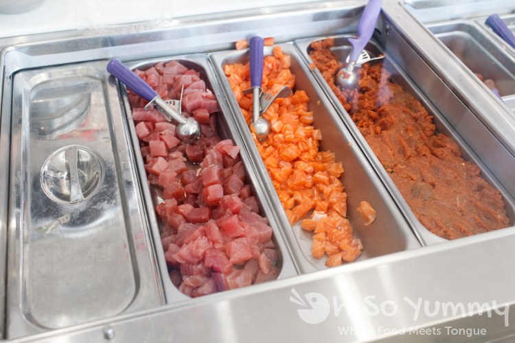 ingredient options at San Diego Poke Co ingredient options at San Diego Poke Co