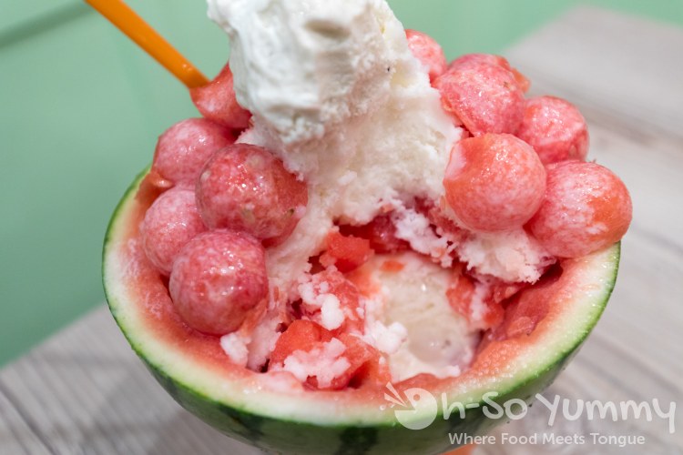 Watermelon Snow Bowl at San Diego Snowy Village in Mira Mesa Watermelon Snow Bowl at San Diego Snowy Village in Mira Mesa