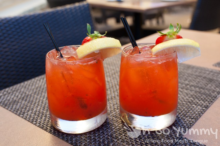 strawberry basil lemonade at Sbicca restaurant in Del Mar strawberry basil lemonade at Sbicca restaurant in Del Mar
