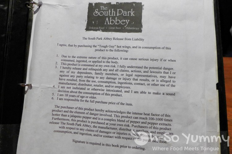 Tough Guy waiver at South Park Abbey Tough Guy waiver at South Park Abbey