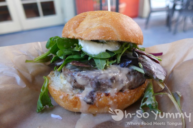 cheesy garlic burger at Bunz during San Diego Burger Week cheesy garlic burger at Bunz during San Diego Burger Week