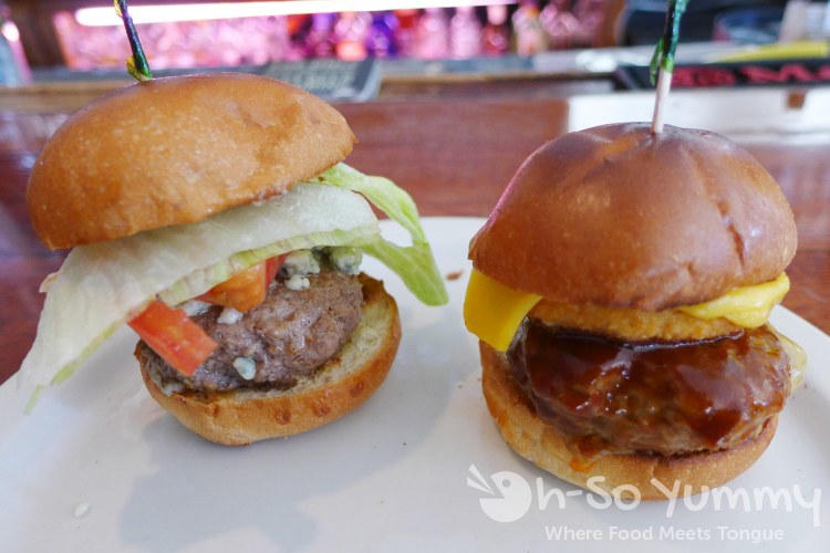 bleu cheese and BBQ sliders at Rosie O Grady's during San Diego Burger Week bleu cheese and BBQ sliders at Rosie O Grady's during San Diego Burger Week