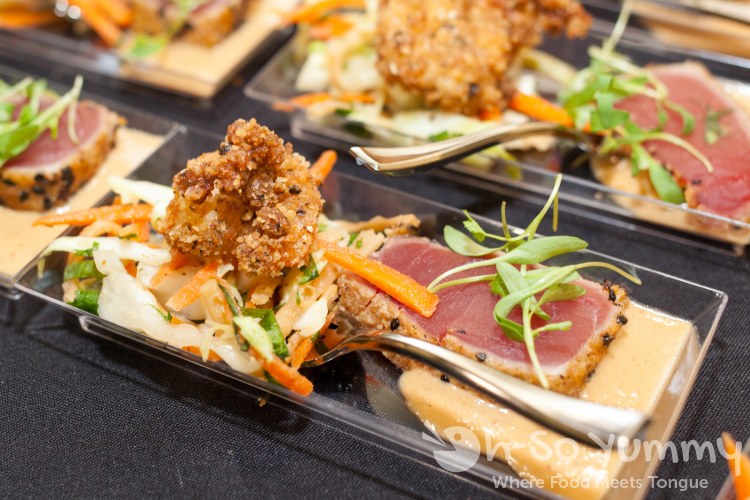 shortbread sesame crusted ahi from Blue Point Coastal Cuisine shortbread sesame crusted ahi from Blue Point Coastal Cuisine