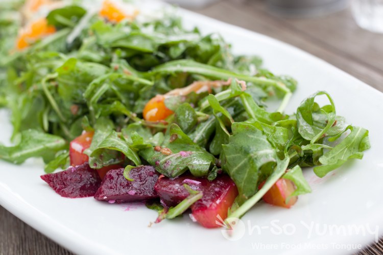 Arugula and Baby Beets Salad at Sea180 Coastal Tavern Arugula and Baby Beets Salad at Sea180 Coastal Tavern