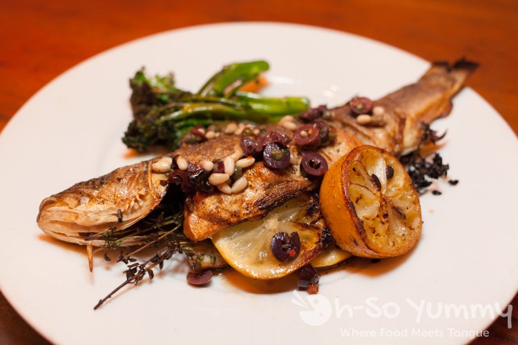 whole seabass with olives pine nuts and capers at searsucker whole seabass with olives pine nuts and capers at searsucker