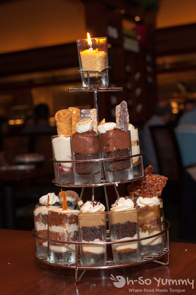 dessert tower at Seasons 52 dessert tower at Seasons 52