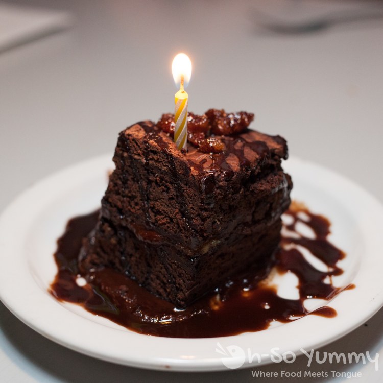 brownie dessert at Slater's 50/50 brownie dessert at Slater's 50/50