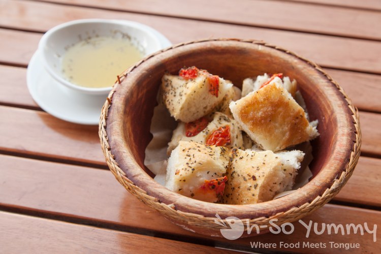 Focaccia Bread appetizer at Solare Ristorante Focaccia Bread appetizer at Solare Ristorante