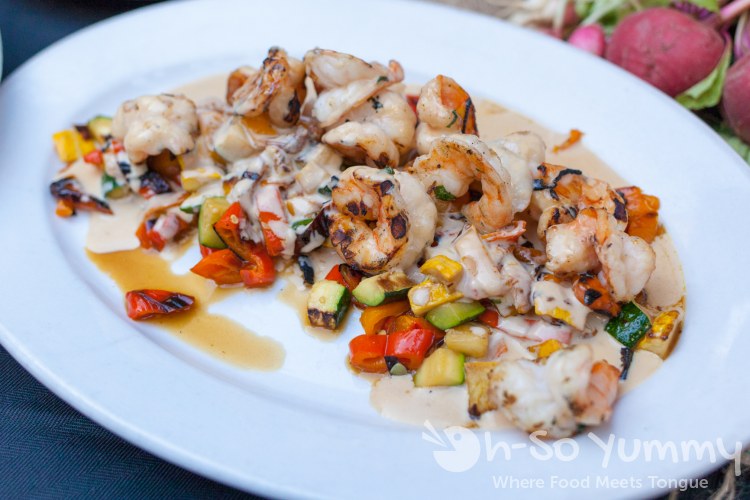 grilled large prawns with zucchini and peppers grilled large prawns with zucchini and peppers