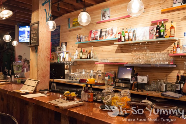 bar area at Spitz Mediterranean Street Food bar area at Spitz Mediterranean Street Food