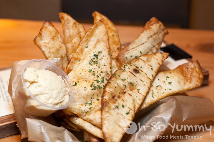 Fried Pita Strips with Hummus Fried Pita Strips with Hummus