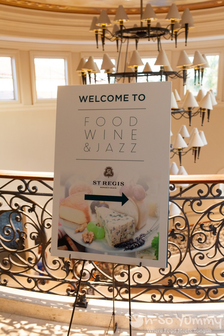 Food Wine and Jazz sign at the St Regis Monarch Beach Food Wine and Jazz sign at the St Regis Monarch Beach