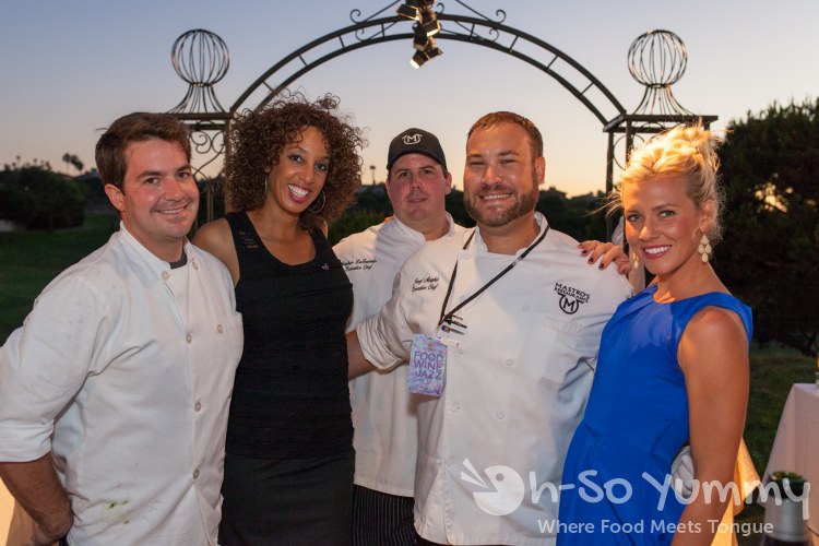 Chefs Josef Morphis and Steve Lafountain at food jazz and wine event Chefs Josef Morphis and Steve Lafountain at food jazz and wine event