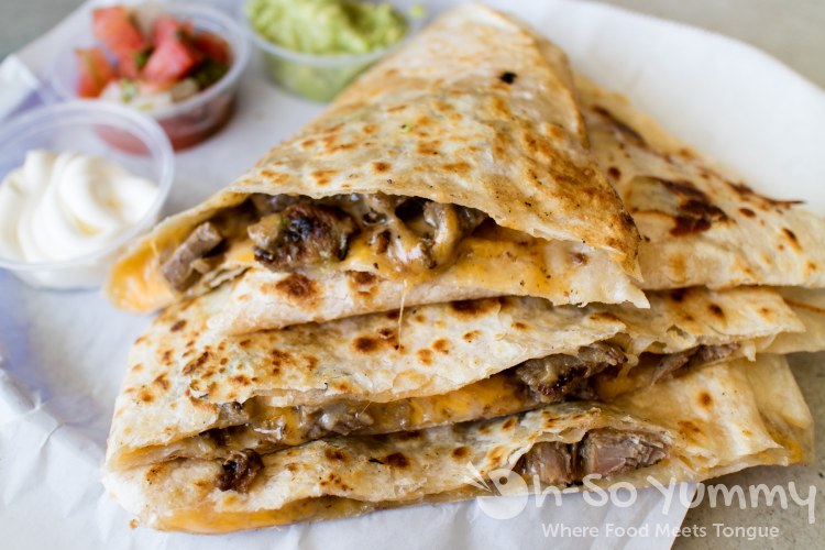 carne asada quesadilla at The Taco Stand in North Park of San Diego carne asada quesadilla at The Taco Stand in North Park of San Diego