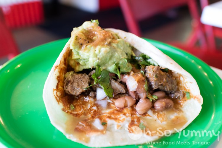 sonora taco at The Taco Stand in North Park of San Diego sonora taco at The Taco Stand in North Park of San Diego