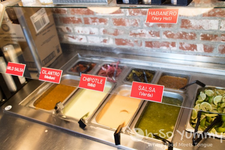 salsa bar at The Taco Stand in North Park of San Diego salsa bar at The Taco Stand in North Park of San Diego